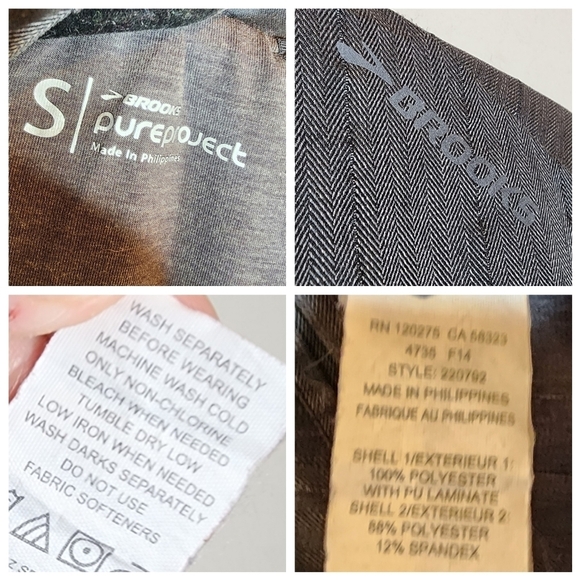 Brooks PureProject Shelter Womens Jacket Grey Herringbone. small. Reflective - Picture 4 of 16